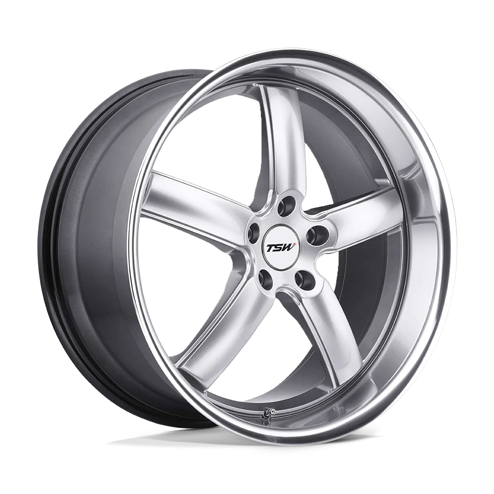 TSW STOWE HYPER SILVER W/ MIRROR CUT LIP 17X8 5x112 et32 72.1