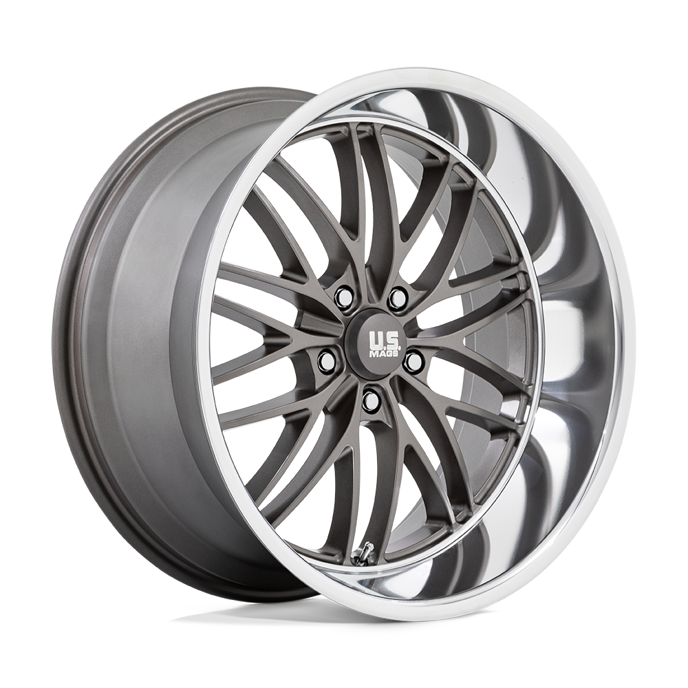 US Mag 1PC U139 SANTA CRUZ ANTHRACITE W/ DIAMOND CUT LIP 22X10.5 5x127 et0 78.1