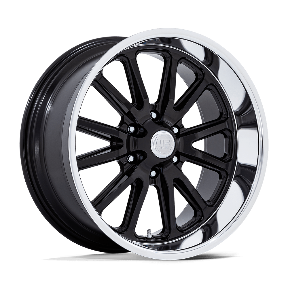 US Mag 1PC UC145 RAMBLER 6 GLOSS BLACK DIAMOND CUT LIP 20X8 6x135 et1 87.1