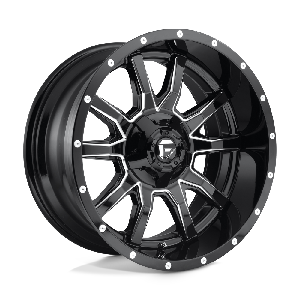 Fuel 1PC D627 VANDAL GLOSS BLACK MILLED 20X9 5x139.7/5x150 et20 110.1