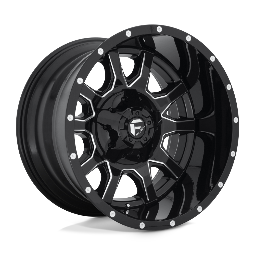 Fuel 1PC D627 VANDAL GLOSS BLACK MILLED 20X12 8x165.1 et-43 125.1