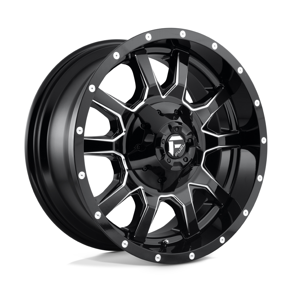 Fuel 1PC D627 VANDAL GLOSS BLACK MILLED 20X9 8x180 et20 124.2