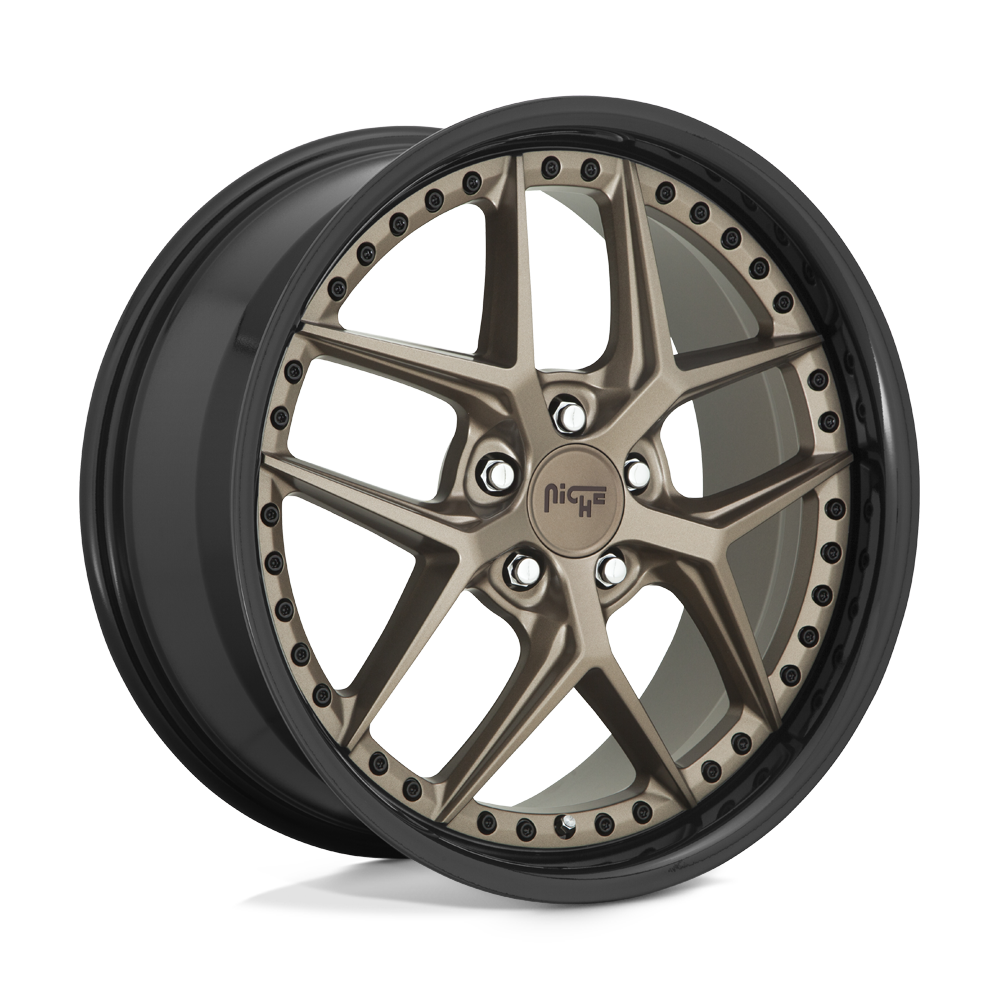 Niche 1PC M227 VICE MATTE BRONZE BLACK BEAD RING 20X9 5x120 et35 72.56