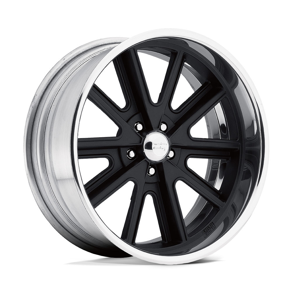 American Racing Vintage VN407 TWO-PIECE HOT ROD BLACK CENTER POLISHED BARREL 18X9 BLANK etXX 76.5