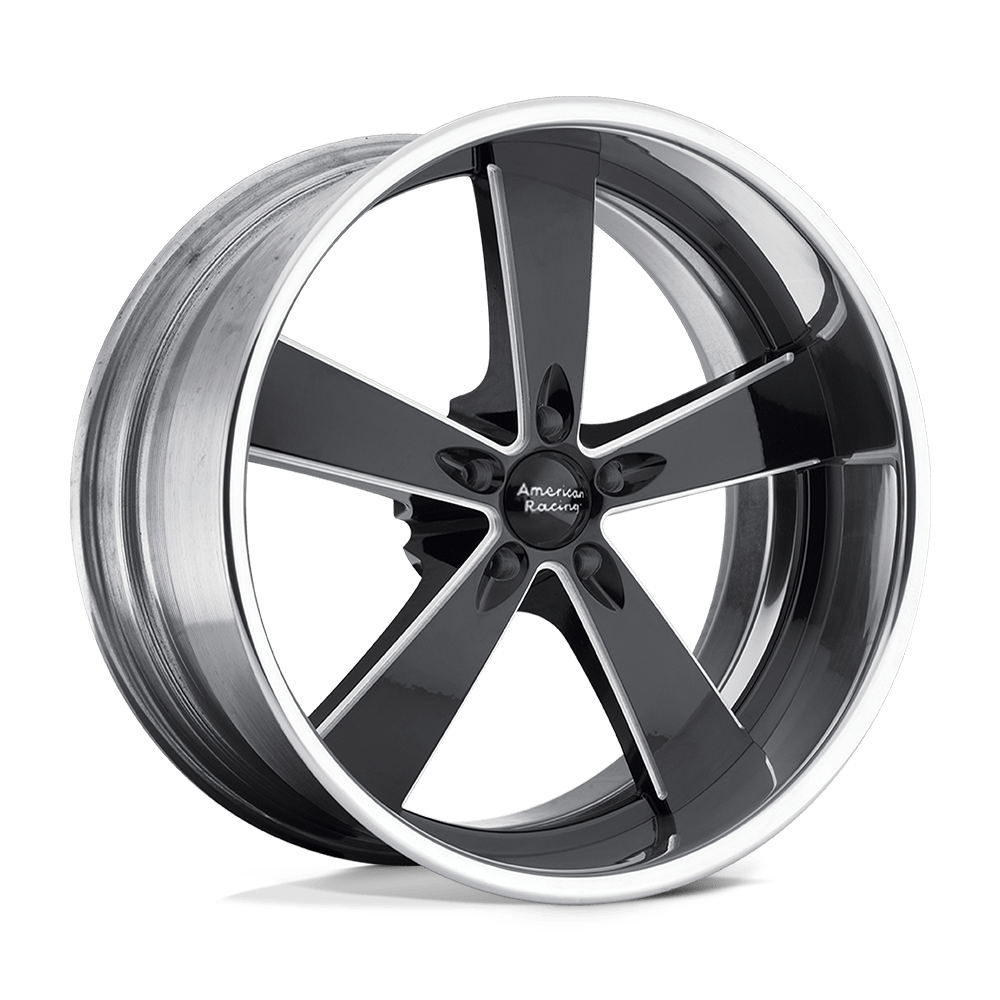 American Racing Vintage VN472 BURNOUT BLACK MILLED W/ POLISHED BARREL 18X8 BLANK etXX 72.56