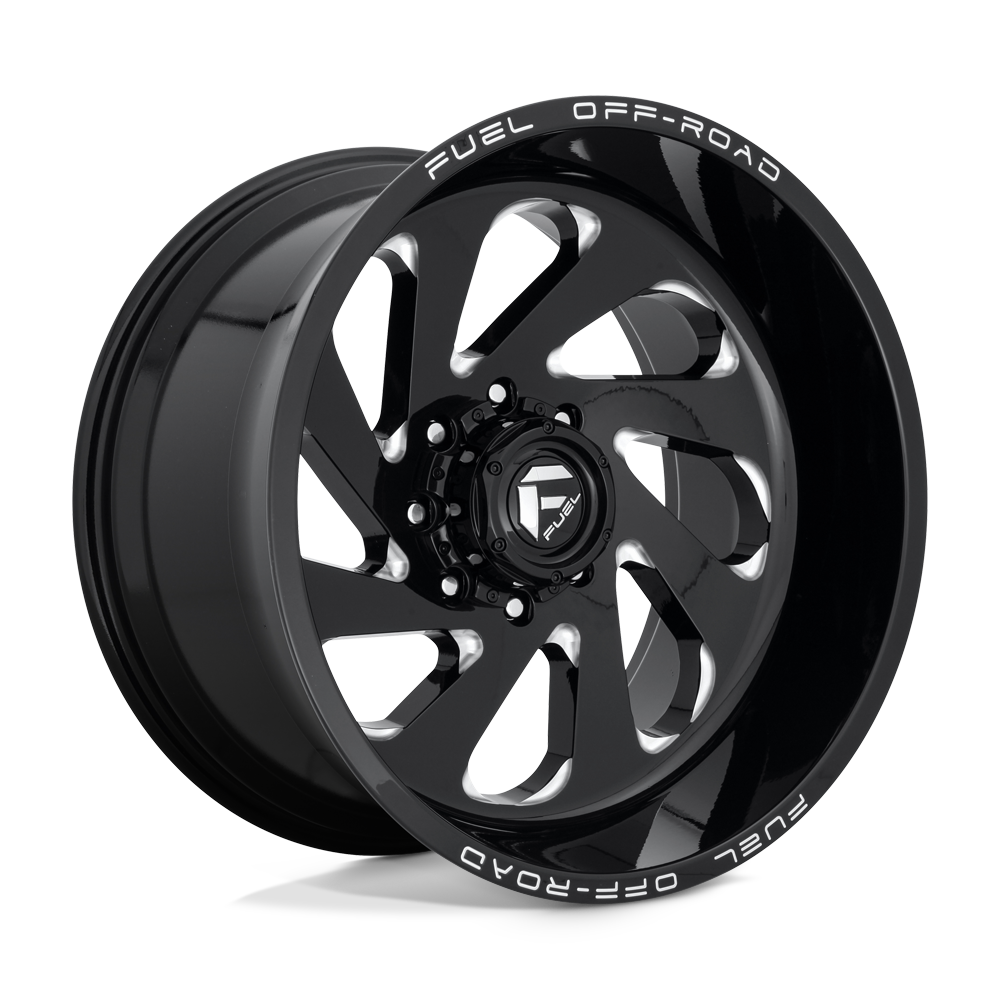 Fuel 1PC D637 VORTEX GLOSS BLACK MILLED 22X12 8x165.1 et-44 125.1