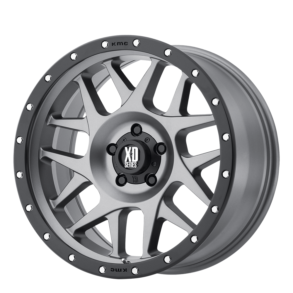 XD XD127 BULLY MATTE GRAY W/ BLACK RING 20X9 8x180 et0 124.2