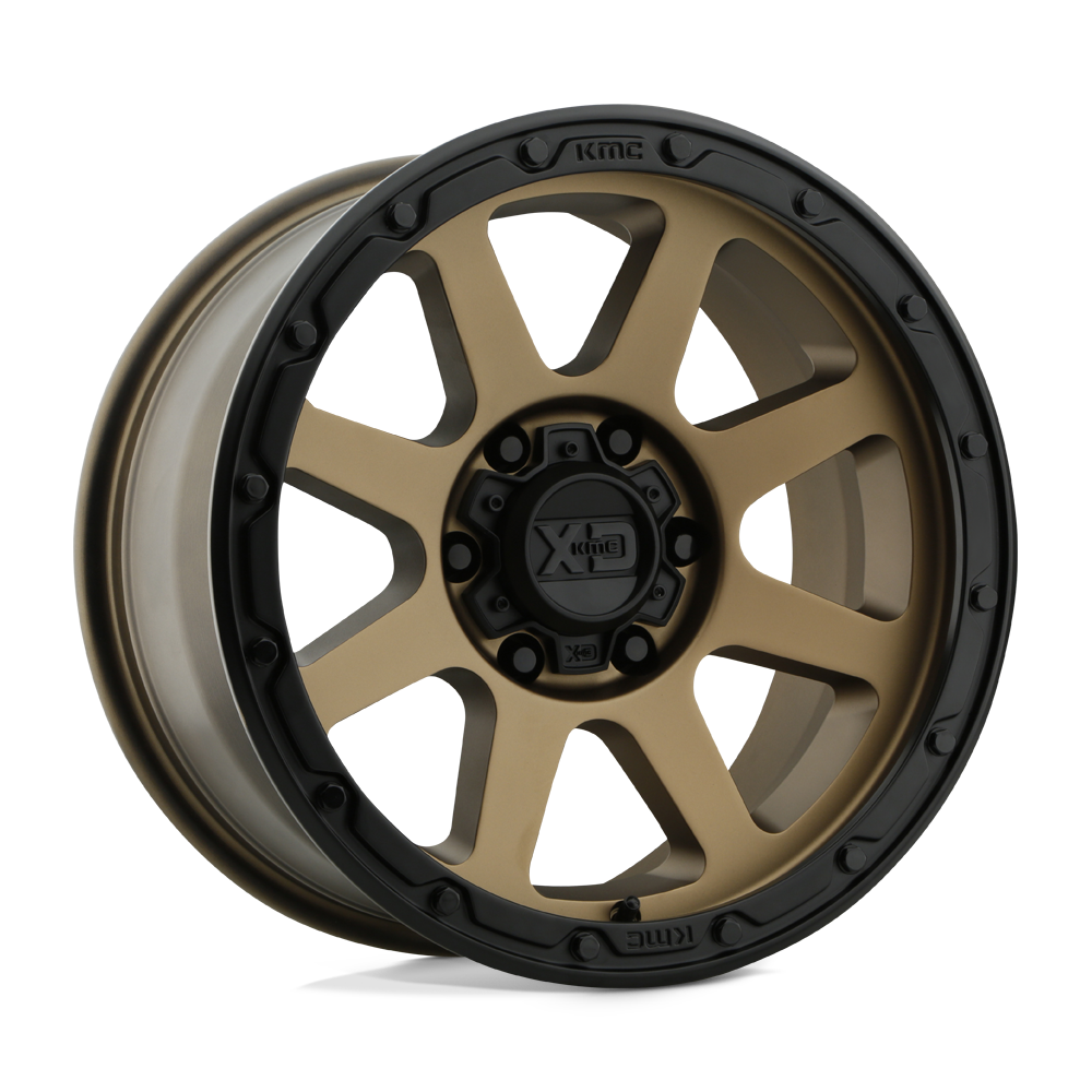 XD XD134 ADDICT 2 MATTE BRONZE W/ MATTE BLACK LIP 17X8.5 8x165.1 et0 125.1