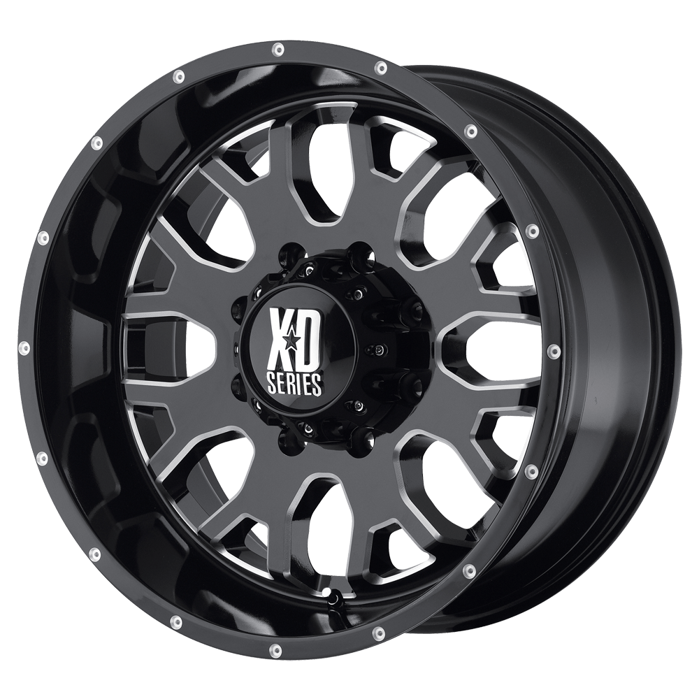 XD XD808 MENACE GLOSS BLACK W/ MILLED ACCENTS 17X9 5x127 et0 78.1
