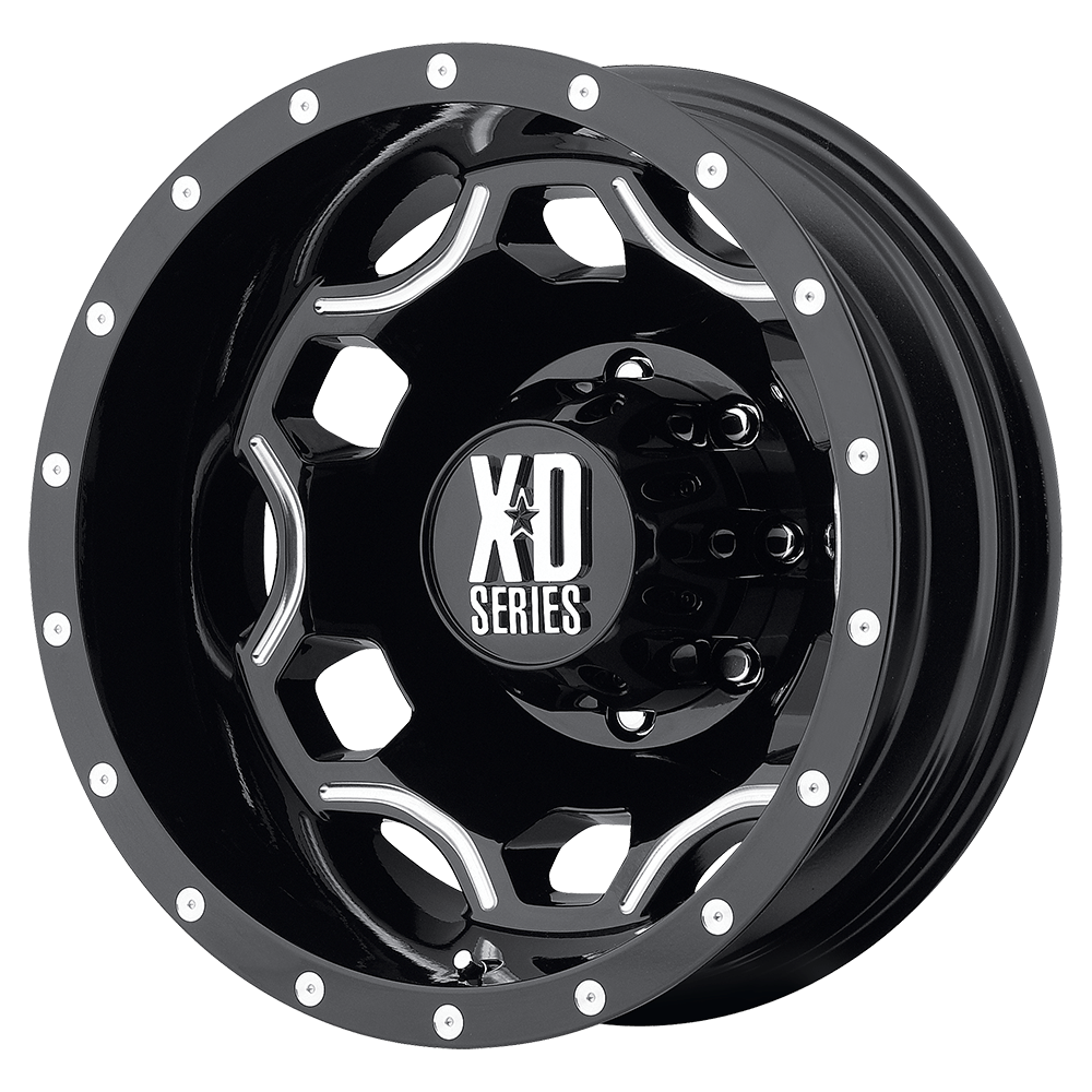 XD XD814 CRUX DUALLY GLOSS BLACK W/ MILLED ACCENTS 17X6 8x210 et-134 154.3
