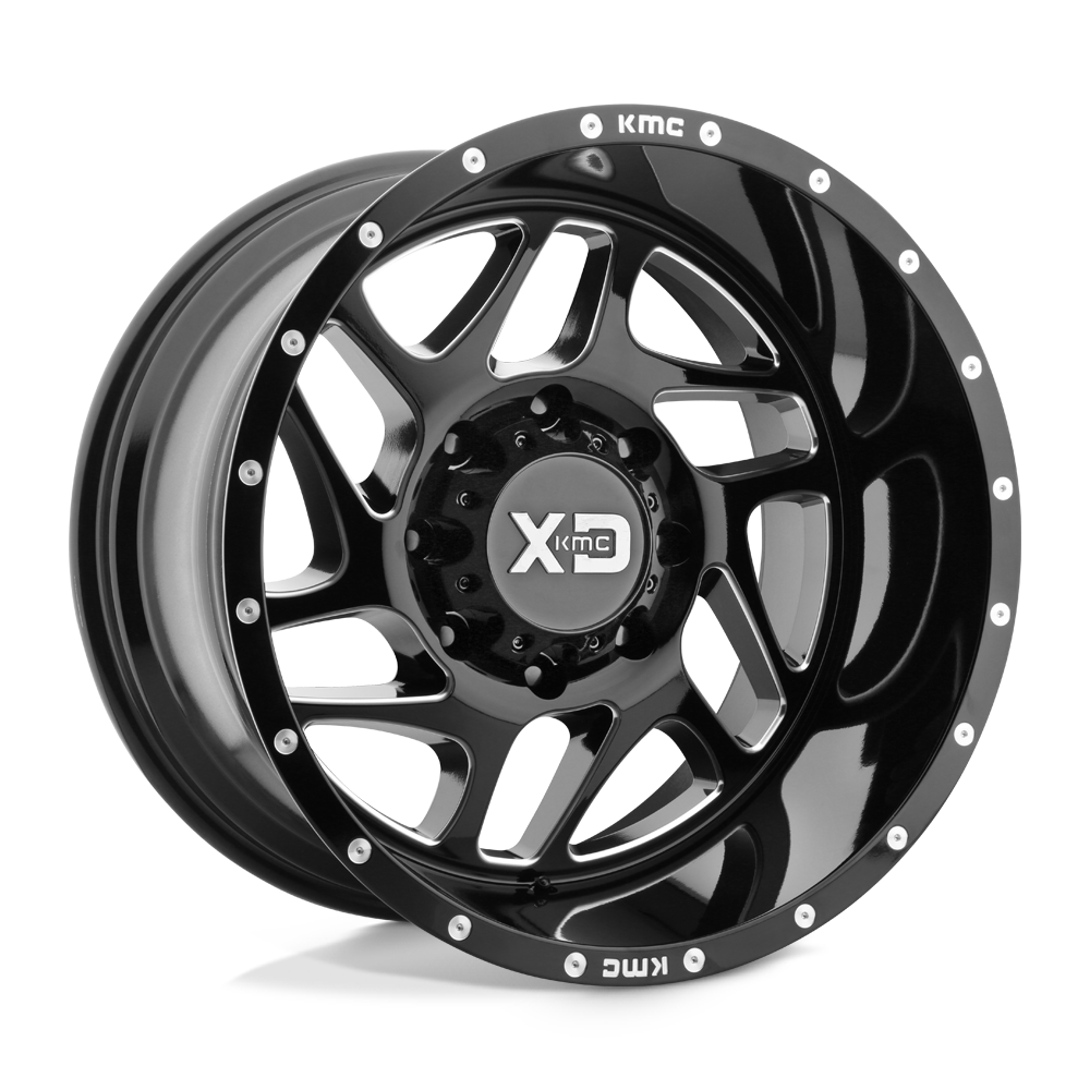 XD XD836 FURY GLOSS BLACK MILLED 22X10 5x127 et-18 71.5