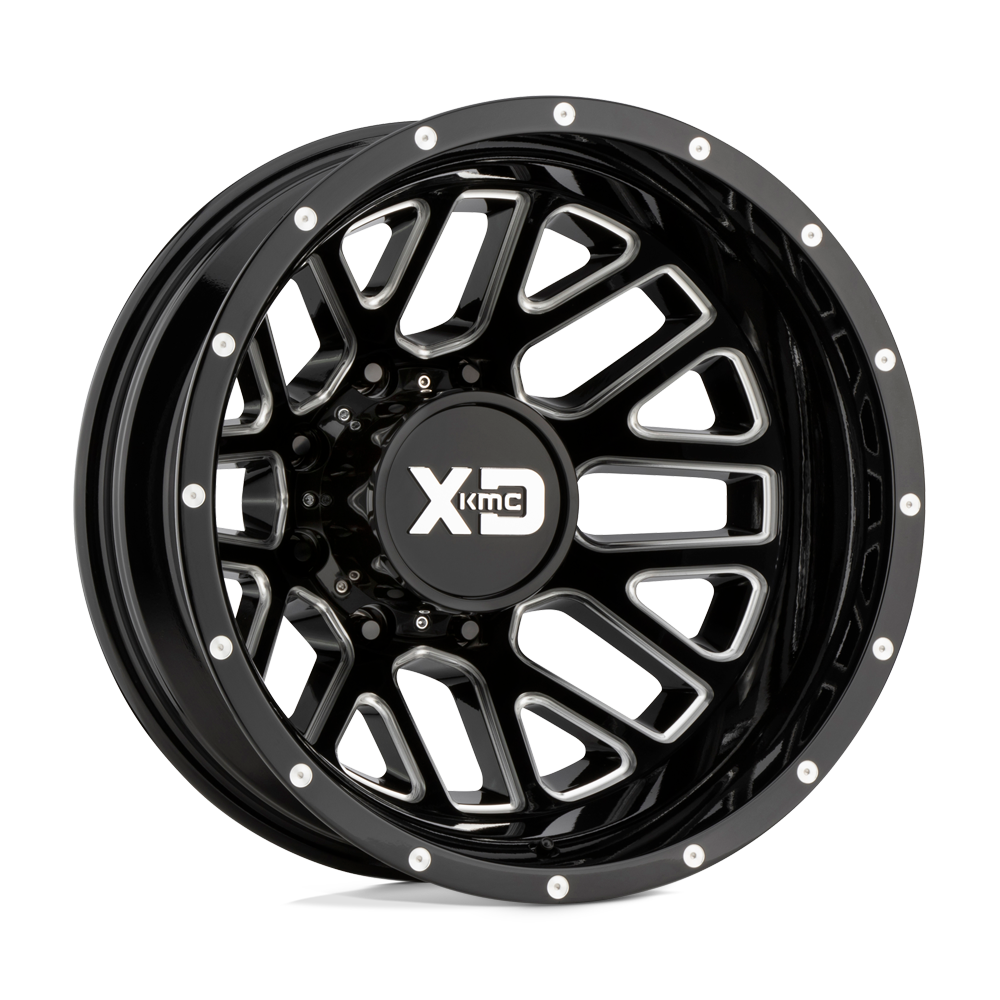 XD XD843 GRENADE DUALLY GLOSS BLACK MILLED - REAR 20X8.25 8x165.1 et-198 125.1