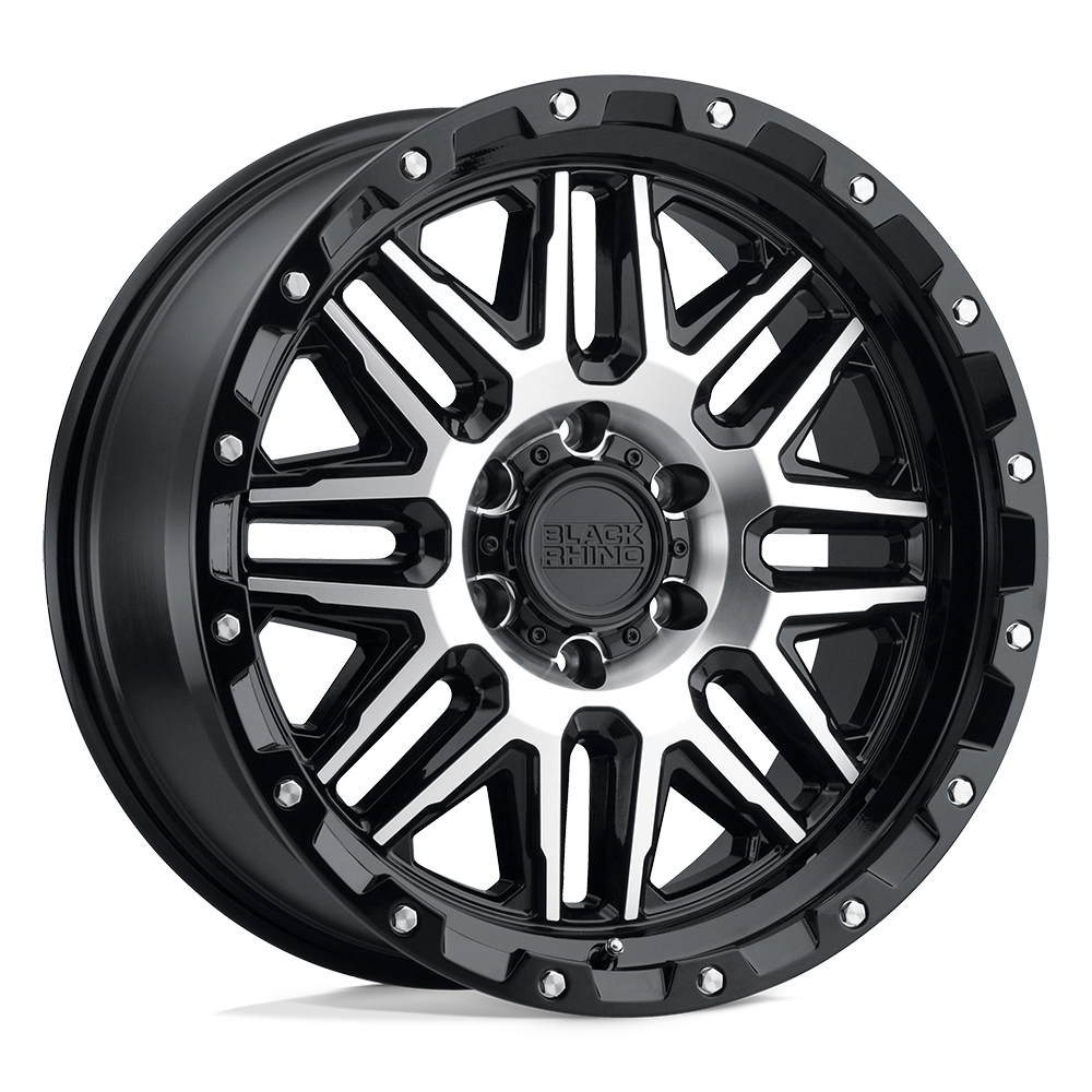 Black Rhino ALAMO GLOSS BLACK W/ MACHINED FACE & STAINLESS BOLTS 18X9 5x139.7 et2 78.1