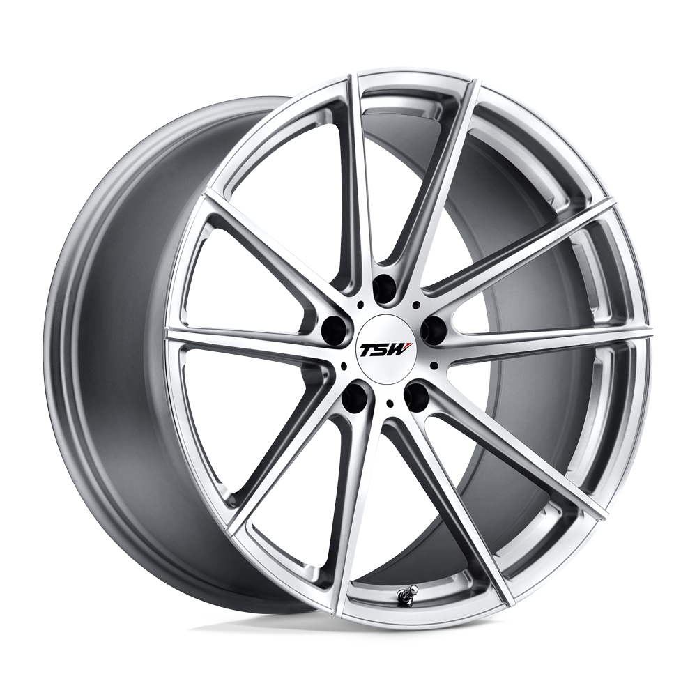 TSW BATHURST SILVER W/ MIRROR CUT FACE 19X10.5 5x120 et27 76.1