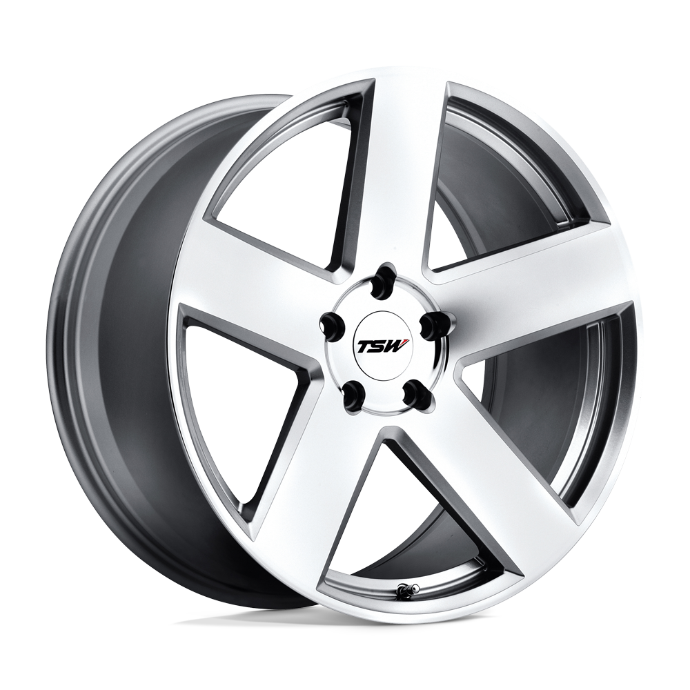 TSW BRISTOL SILVER W/ MIRROR CUT FACE 20X10.5 5x130 et35 84.1