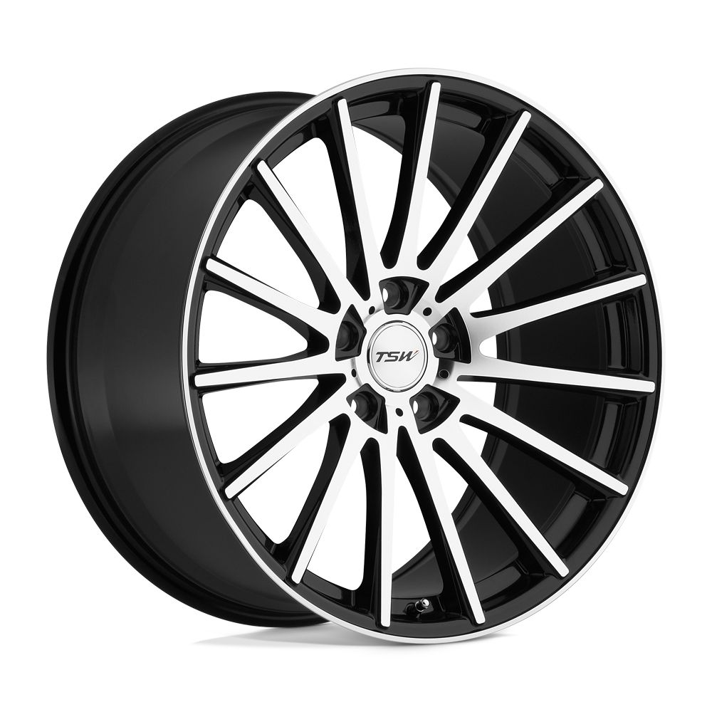 TSW CHICANE GLOSS BLACK W/ MIRROR CUT FACE 18X8.5 5x120 et30 76.1