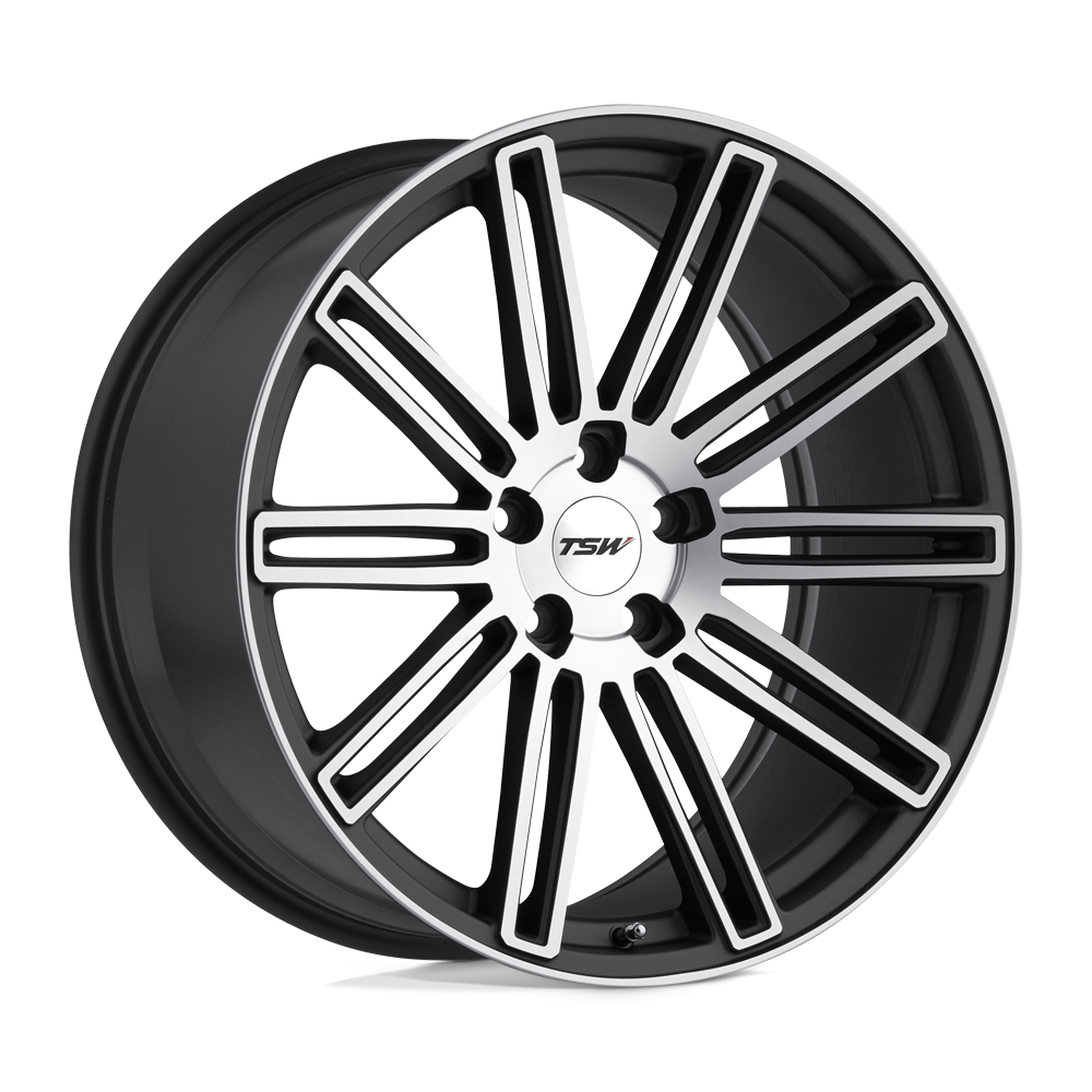 TSW CROWTHORNE MATTE GUNMETAL W/ MATTE MACHINE FACE 20X8.5 5x112 et20 72.1