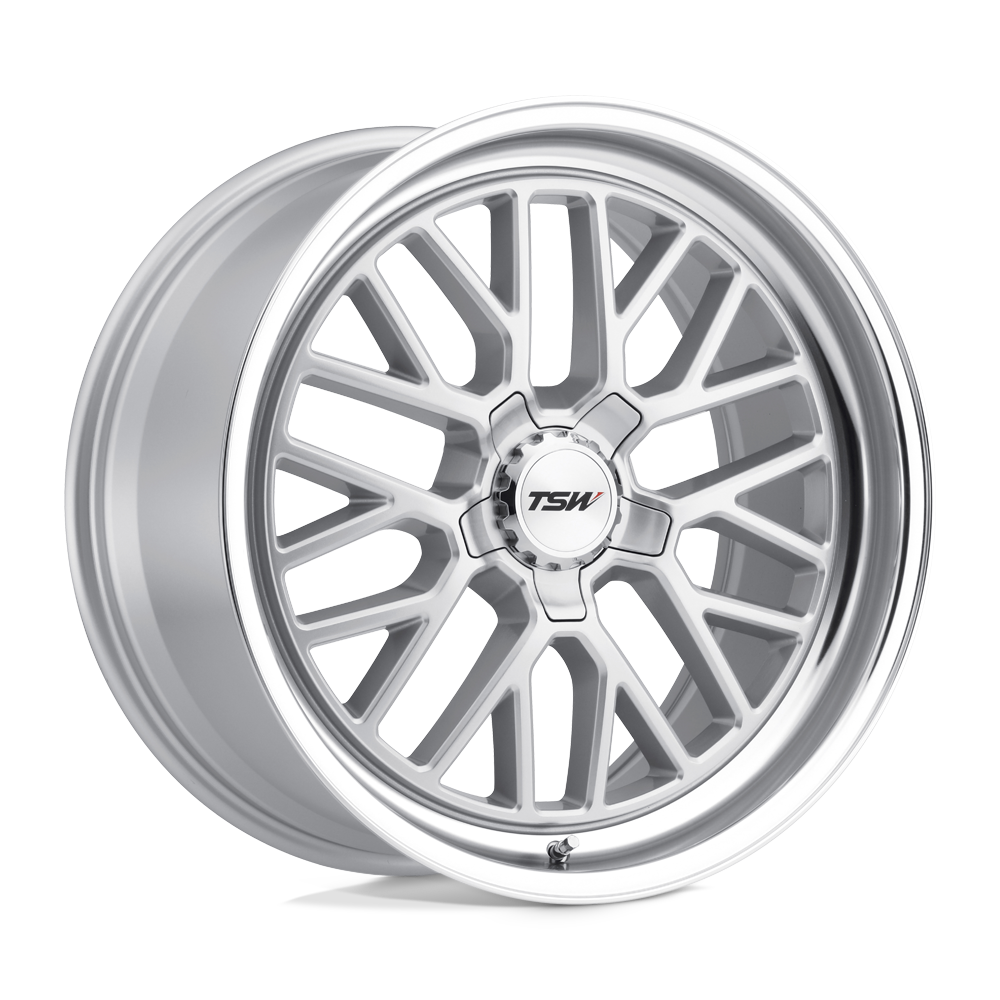TSW HOCKENHEIM S SILVER W/ MIRROR CUT LIP 19X9.5 5x120 et20 76.1