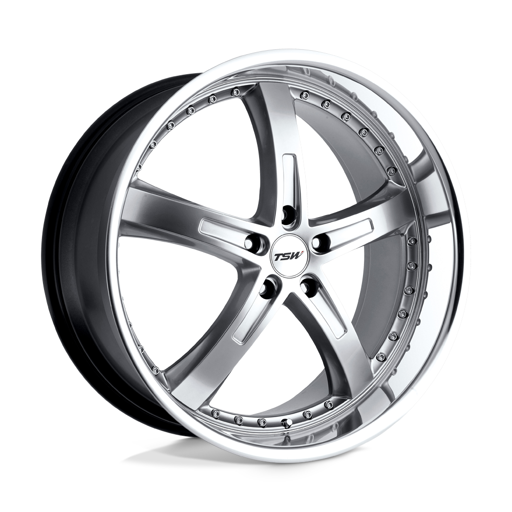 TSW JARAMA HYPER SILVER W/ MIRROR CUT LIP 20X8.5 5x114.3 et20 76.1