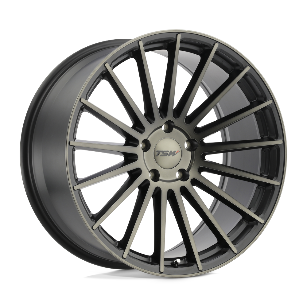 TSW LUCO MATTE BLACK W/ MACHINE FACE & DARK TINT 20X8.5 5x114.3 et40 76.1