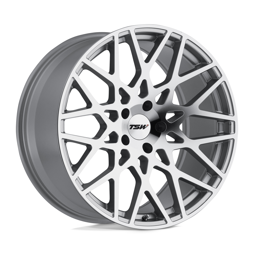 TSW VALE SILVER W/ MIRROR CUT FACE 20X8.5 5x108 et40 72.1