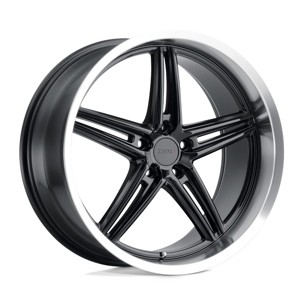 TSW VARIANTE GLOSS BLACK W/ MACHINED LIP 18X9.5 5x120 et39 76.1