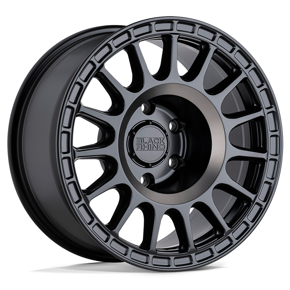 Black Rhino SANDSTORM SEMI GLOSS BLACK W/ MACHINED DARK TINT RING 18X8.5 6x135 et0 87.1