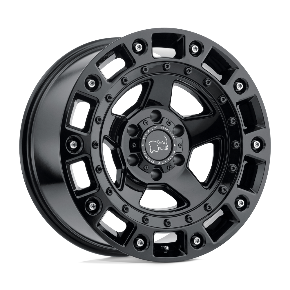 Black Rhino CINCO GLOSS BLACK W/ STAINLESS BOLT 20X9.5 5x150 et12 110.1
