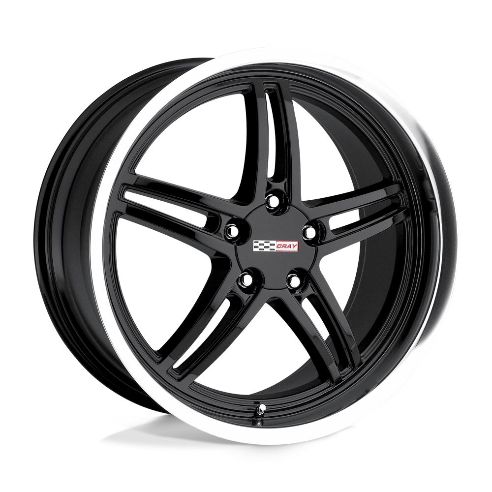 Cray SCORPION GLOSS BLACK W/ MIRROR CUT LIP 19X10.5 5x120.65 et65 70.3