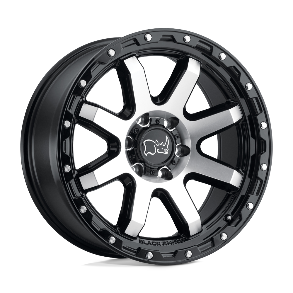 Black Rhino COYOTE GLOSS BLACK W/ MACHINED FACE & STAINLESS BOLTS 18X9 6x139.7 et12 112.1