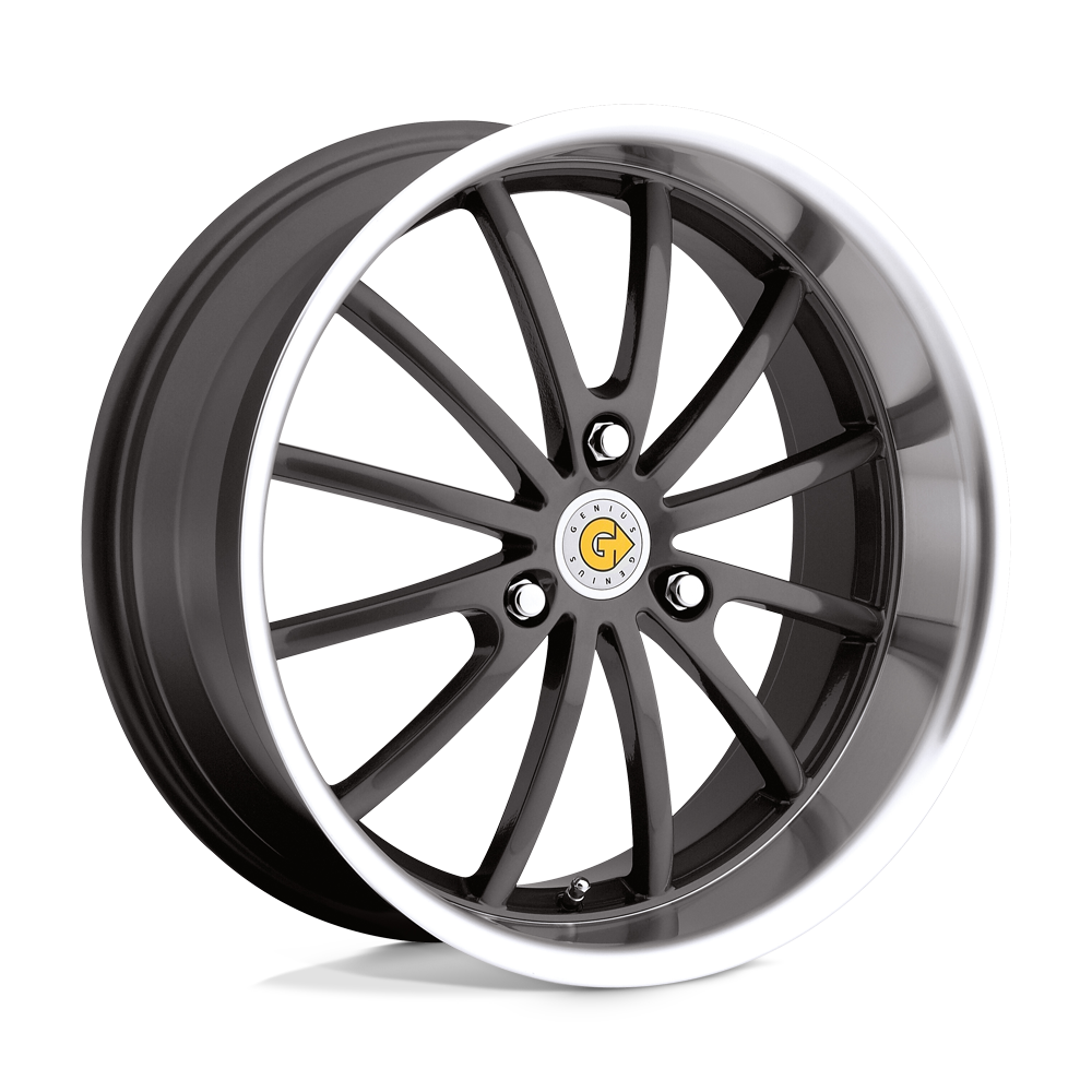 Genius DARWIN GUNMETAL W/ MIRROR CUT LIP 17X7.5 3x112 et26 57.1