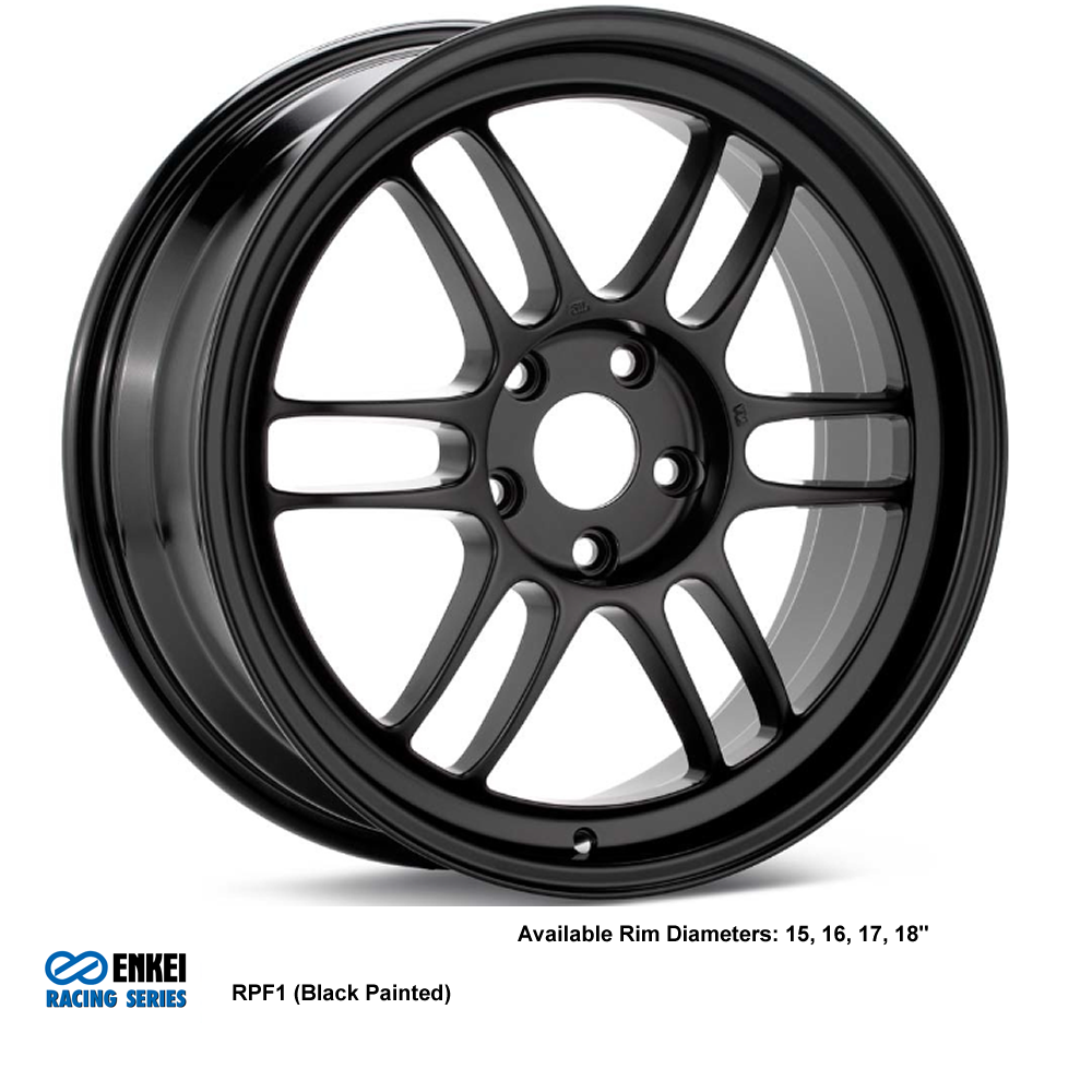 ENKEI RPF1 18x9.5 +38 5x100 CB73 BLACK PAINT