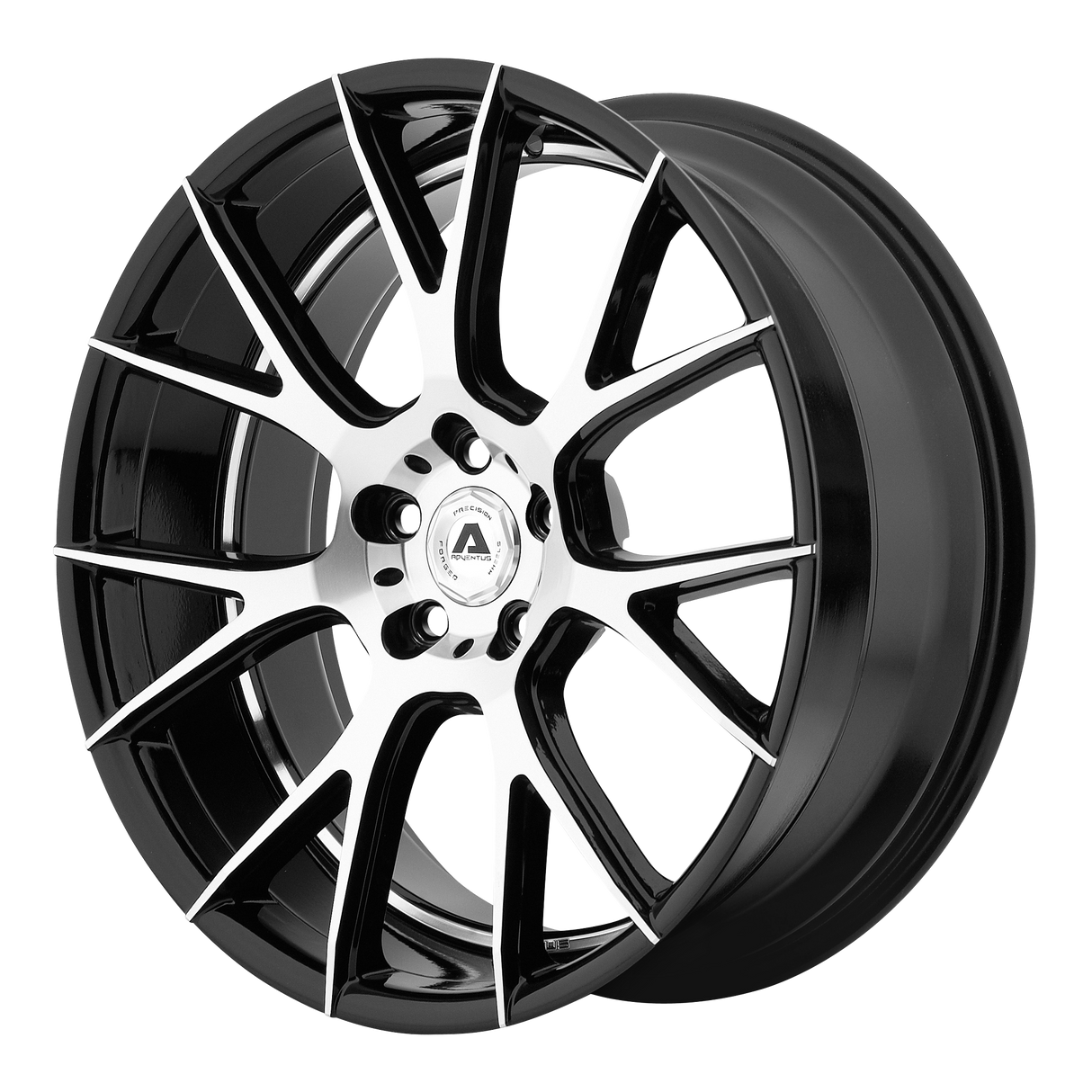 Adventus AVX-7 GLOSS BLACK MACHINED 22X9 5x115 et15 74.1