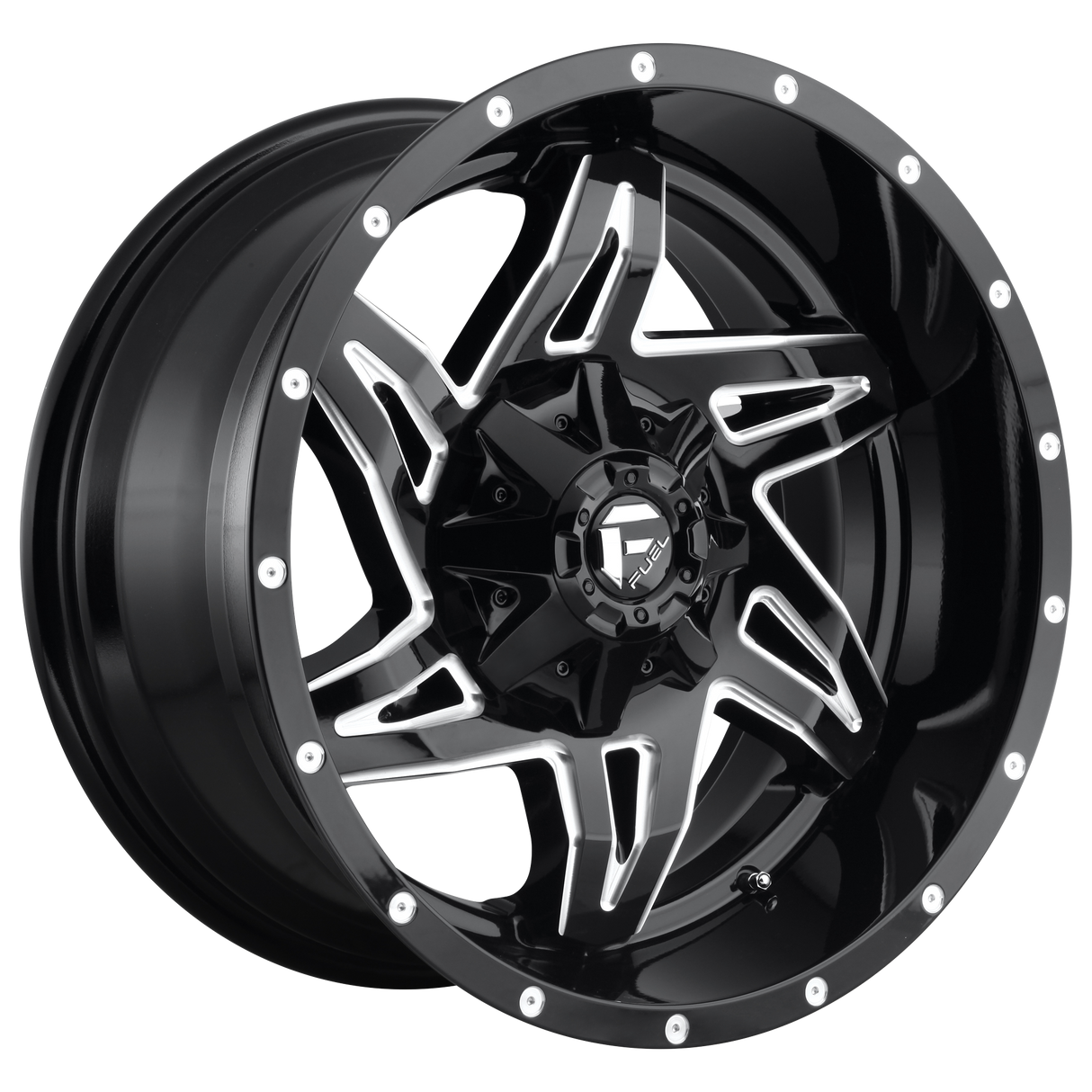 Fuel 1PC D613 ROCKER GLOSS BLACK MILLED 20X9 5x114.3/5x127 et1 78.1