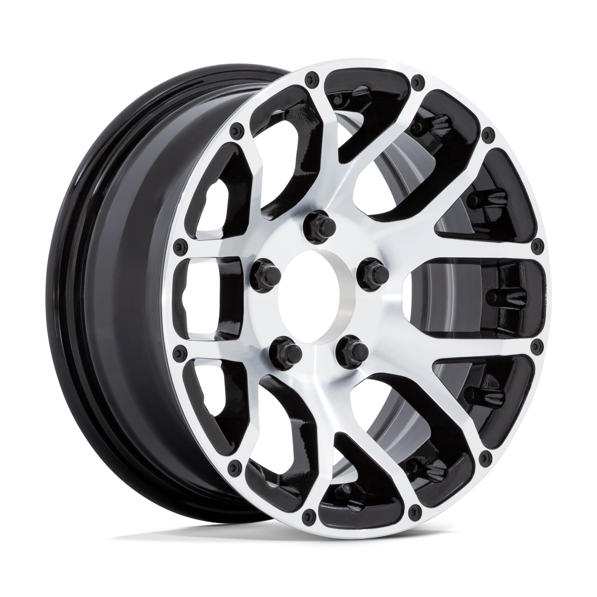 Private Label HE1825 GLOSS BLACK MACHINED 15X6 6x139.7 et0 108
