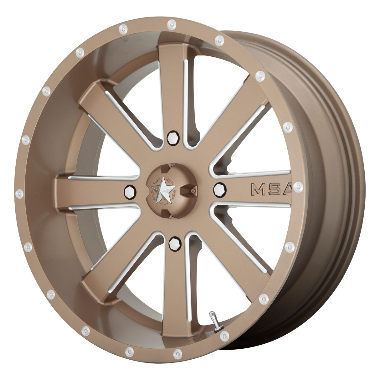 MSA Offroad Wheels M34 FLASH BRONZE MILLED 22X7 4x156 et0 132