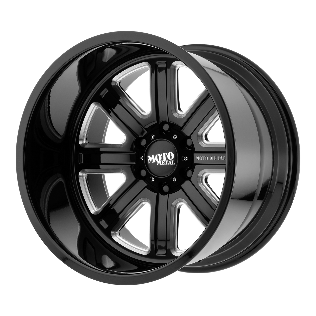 Moto Metal MO402 GLOSS BLACK MILLED 20X10 6x139.7 et-24 106.1