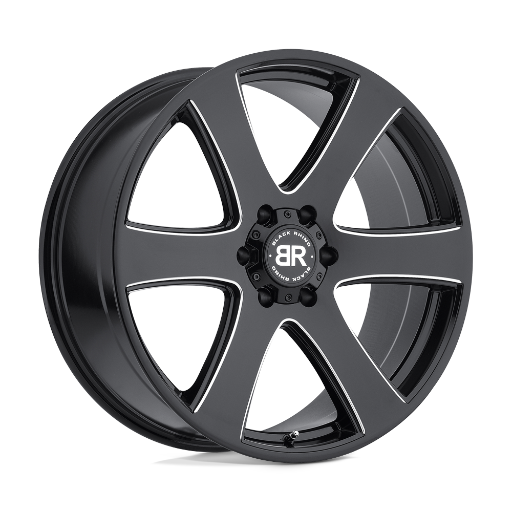 Black Rhino HAKA GLOSS BLACK W/ MILLED SPOKES 20X8.5 6x114.3 et30 76.1