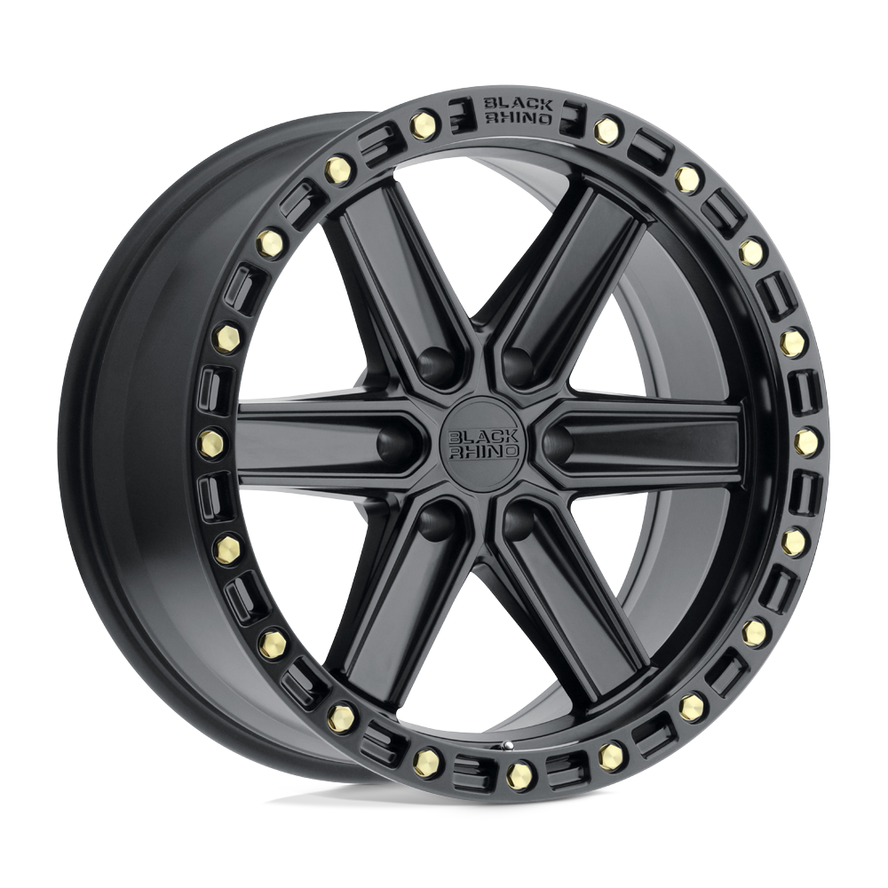 Black Rhino HENDERSON MATTE BLACK W/ BRASS BOLTS 20X9.5 6x139.7 et18 112.1