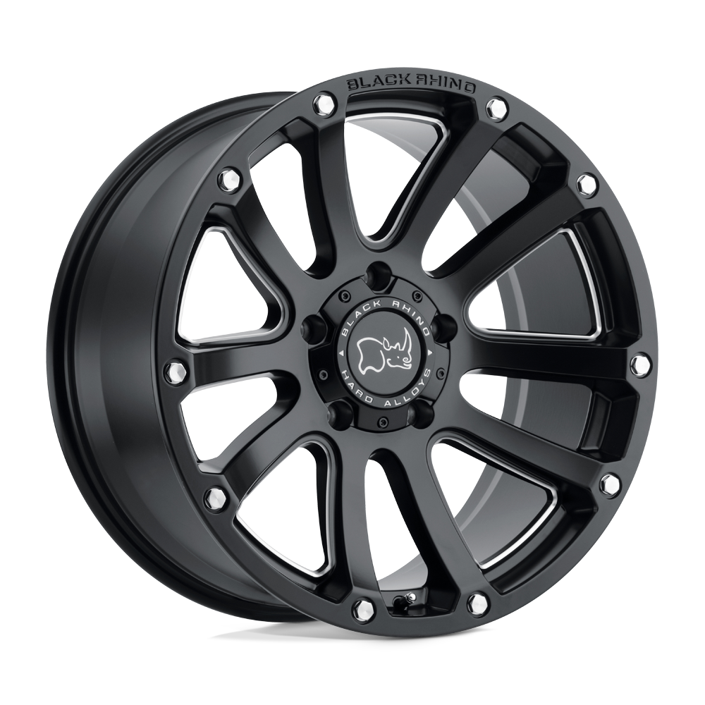 Black Rhino HIGHLAND MATTE BLACK W/ MILLED SPOKES 20X9.5 5x139.7 et0 78.1