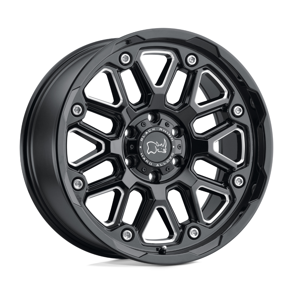 Black Rhino HOLLISTER GLOSS BLACK W/ MILLED SPOKES 20X9.5 8x170 et6 125.1