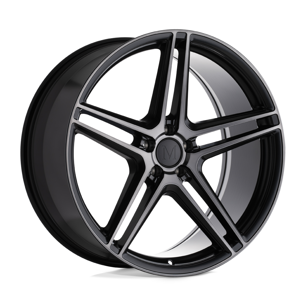 Mandrus BREMEN SEMI GLOSS BLACK W/ MIRROR CUT FACE 19X9.5 5x112 et29 66.56
