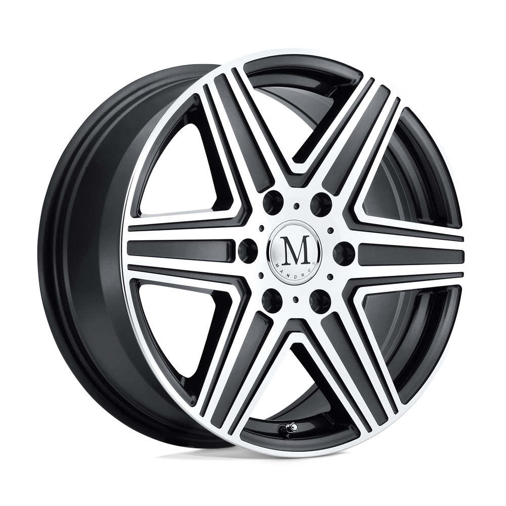 Mandrus ATLAS GUNMETAL W/ MIRROR CUT FACE & LIP 22X10 5x112 et44 66.56