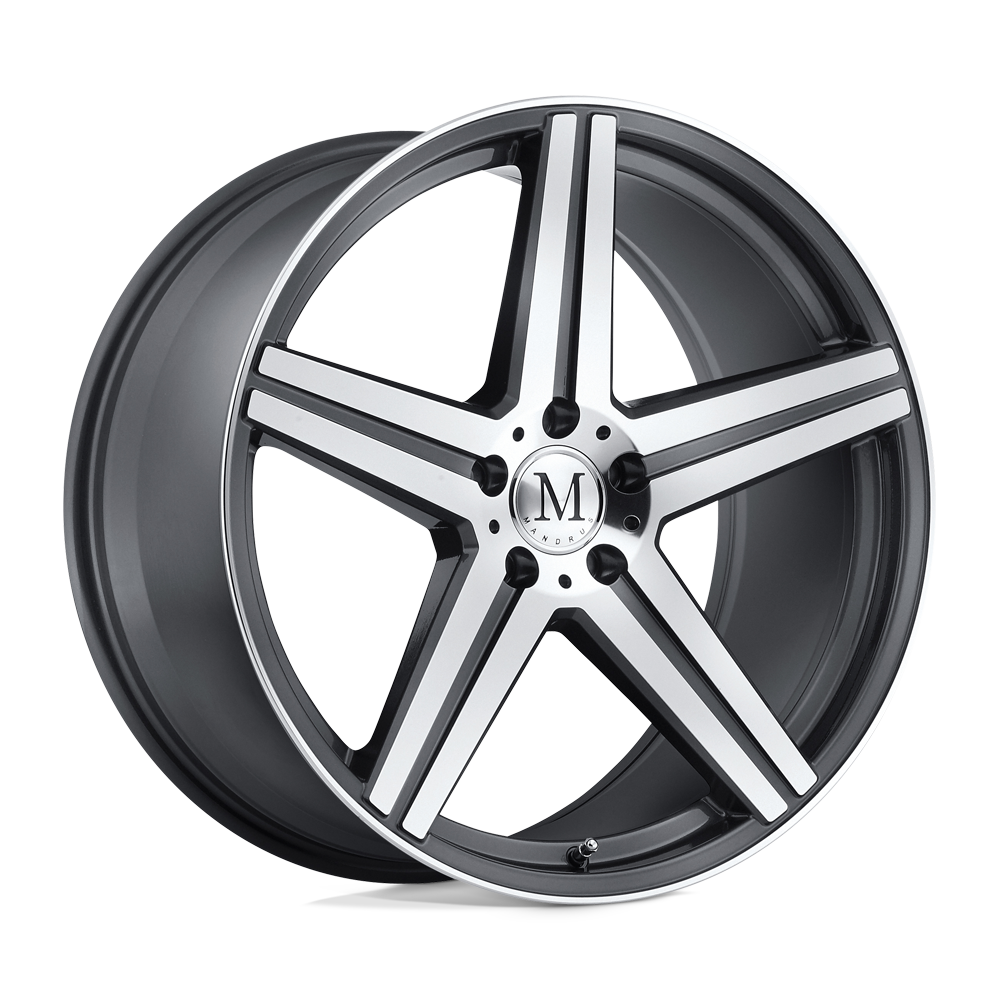 Mandrus ESTRELLA GUNMETAL W/ MIRROR CUT FACE & LIP 18X9.5 5x112 et25 66.56