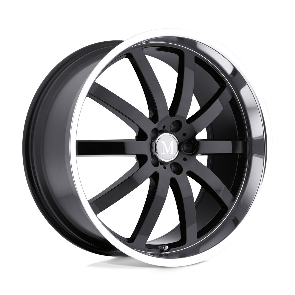Mandrus WILHELM GLOSS BLACK W/ MIRROR CUT LIP 22X9 5x112 et39 66.56