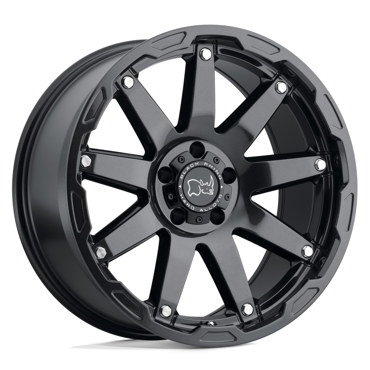 Black Rhino OCEANO GLOSS GUN BLACK W/ STAINLESS BOLTS 20X9.5 5x139.7 et0 78.1