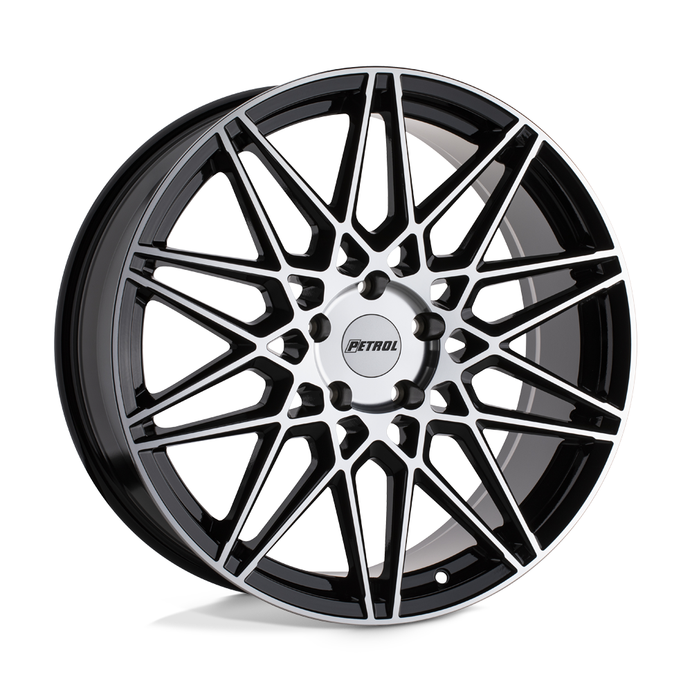 Petrol P3C GLOSS BLACK W/ MACHINED FACE 20X8.5 5x120 et35 76.1