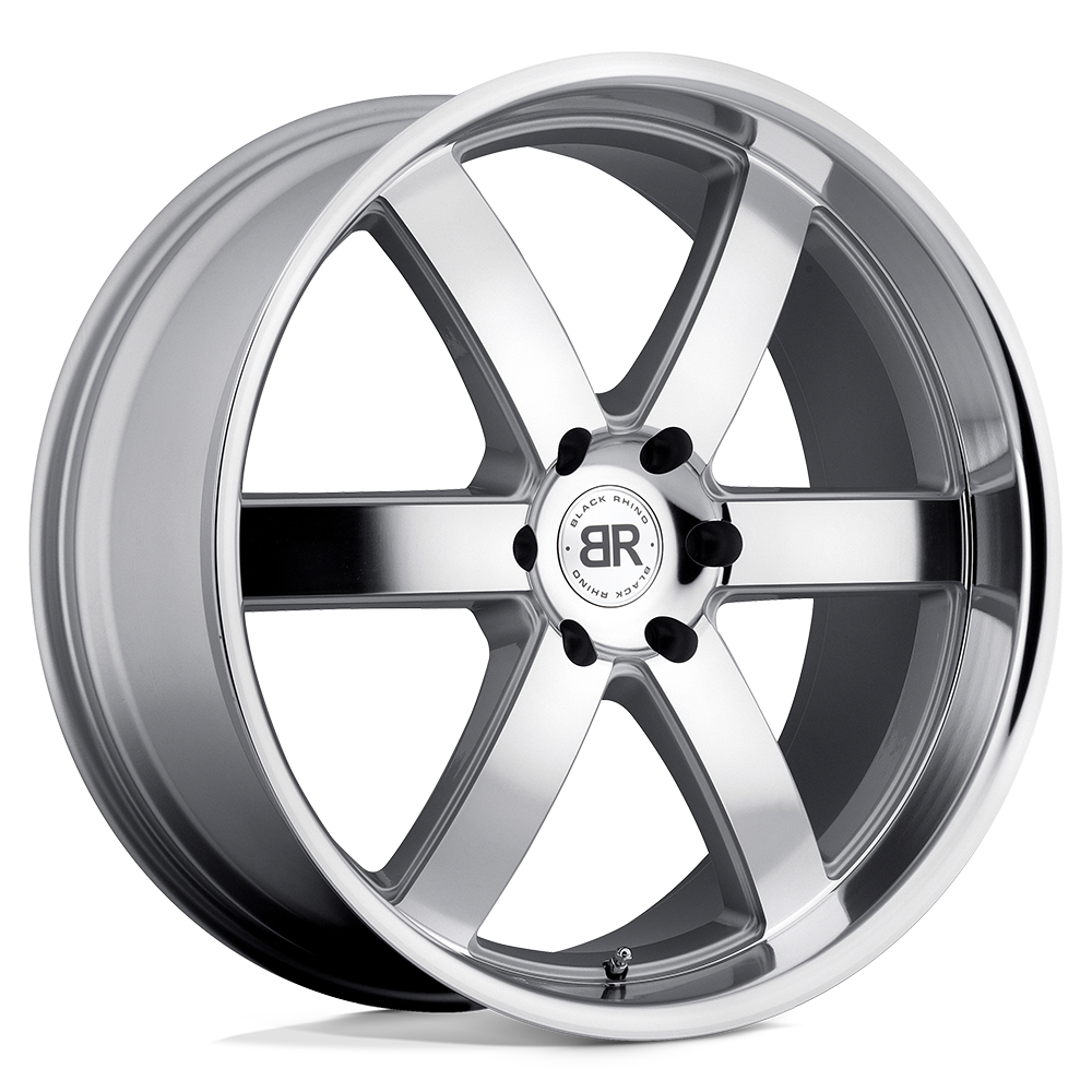 Black Rhino PONDORA SILVER W/ MACHINE FACE & LIP 24X10 6x139.7 et25 112.1