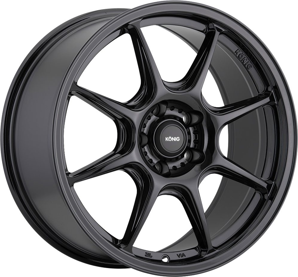 Konig Lockout Gloss Black 17x8 4x100 et45 73.1
