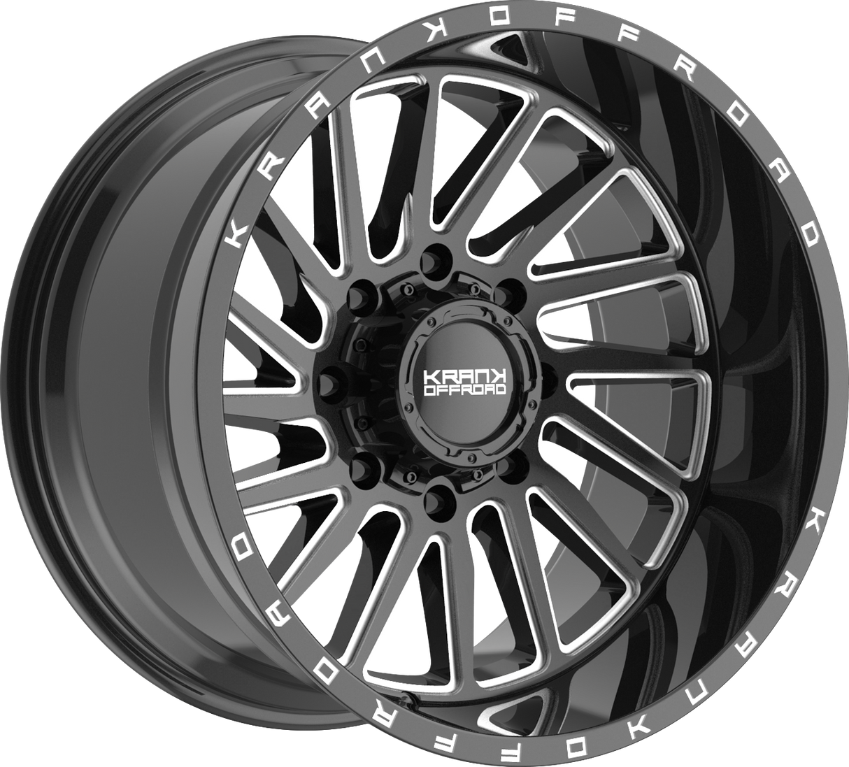 Krank Offroad Coil Gloss Black Milled 20x12 8x165.1 et-44 125.1
